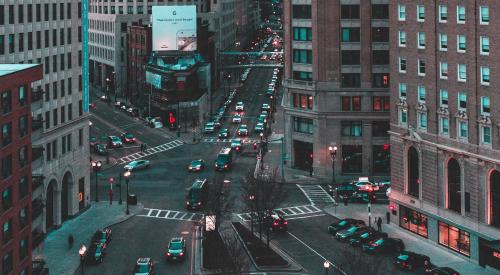 Aerial view of Boston