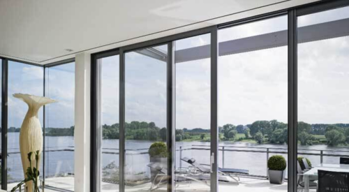 Aluminum multi-slide glass doors open up interiors to new opportunities for outdoor living