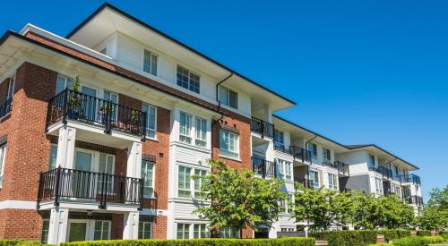 Exterior of multifamily apartment building