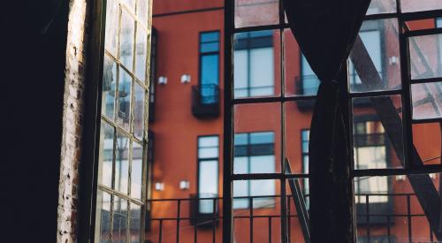 Apartment building window