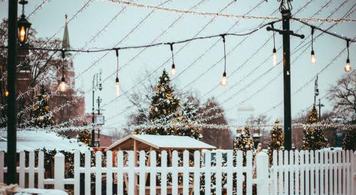 Outdoor winter holiday scene 