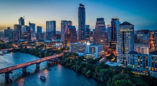 Aerial view of downtown Austin, Texas