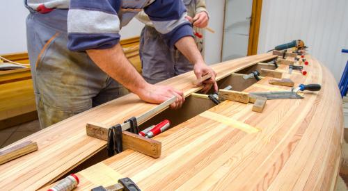 Building a canoe