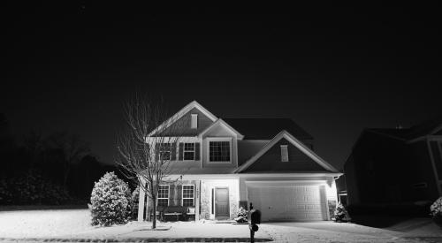 b&w house exterior