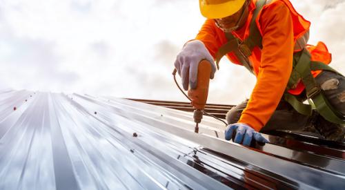 Builder on roof