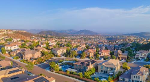 Houses in California valley