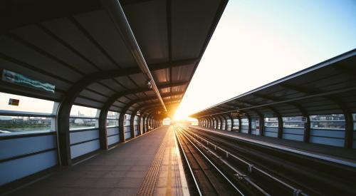 Train station stop