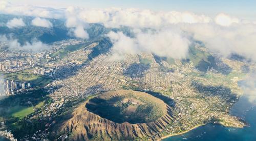 Aerial view of Hawaii