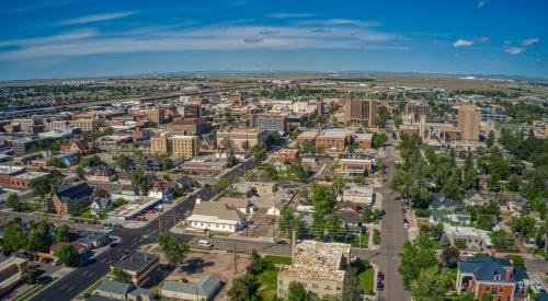 Aerial view of Cheyenne, Wyoming