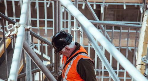 Construction worker on jobsite