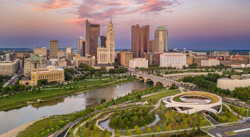 Aerial view of Columbus, Ohio