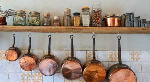 copper kitchen accents