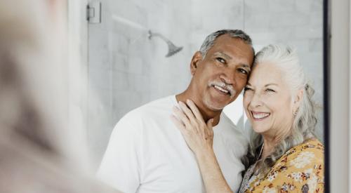 Couple in bathroom