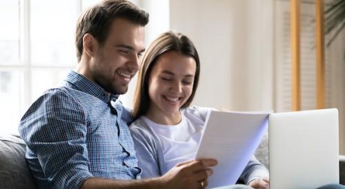 Couple Looks at mortgages