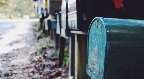 Row of mailboxes