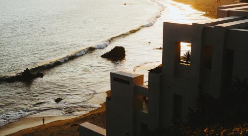 House exterior on the beach