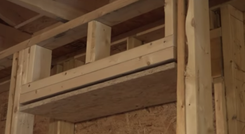 Double-stud walls in energy-efficient home construction