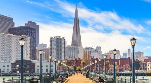 Downtown San Francisco Bay Area pier