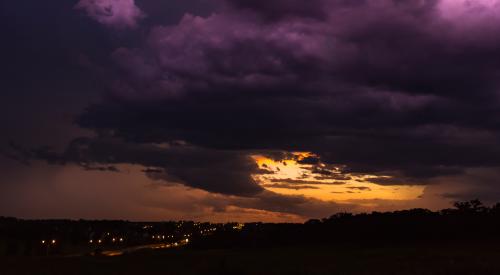 Storm clouds over Urbandale, U.S.A.