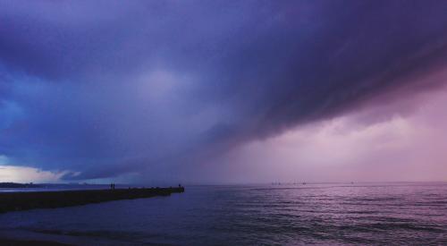 Storm over water