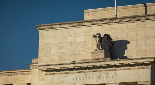 Detail of the exterior of the Federal Reserve building