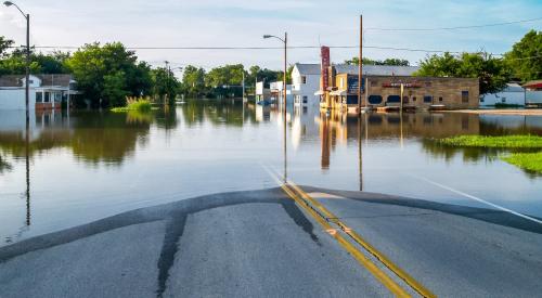 Flooded street