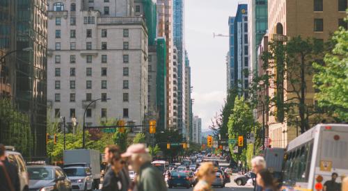 Crosswalk urban center