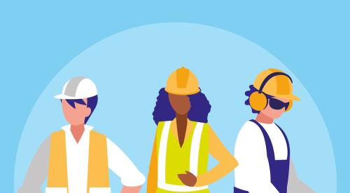 Women in construction graphic