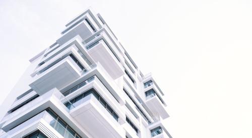 white apartment building