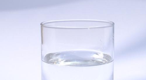 Half full glass of water