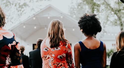 Two women at a party