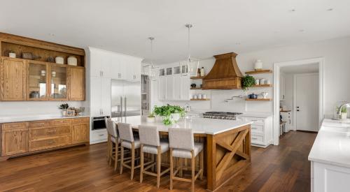 Hardwood flooring in kitchen