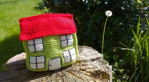 Crocheted house