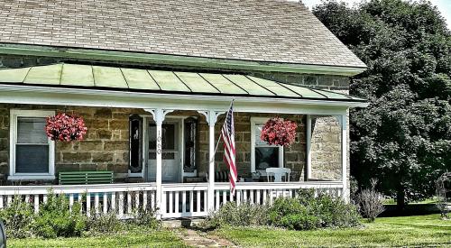 Home with American flag