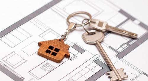 House keys on top of floor plans