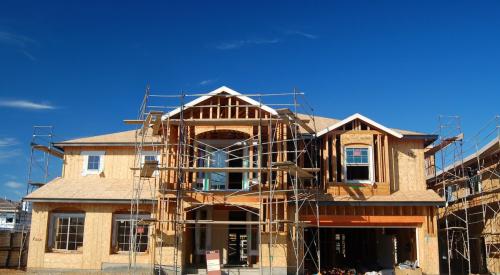 Single-family house under construction