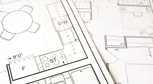 house plan showing kitchen and bathroom