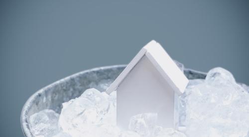 White house in bucket of ice as housing market cools