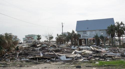 Coastal homes demolished after hurricane 