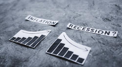 Inflation and recession graphs black and white