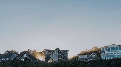 Homes on a cliff