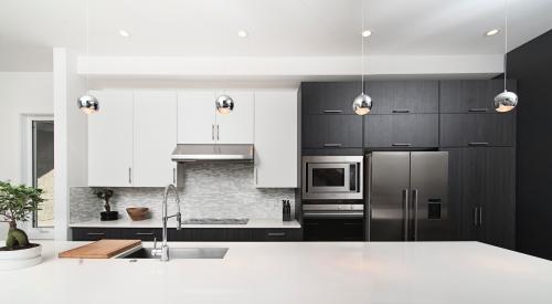 Black and white kitchen design