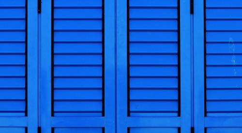 Blue shutters