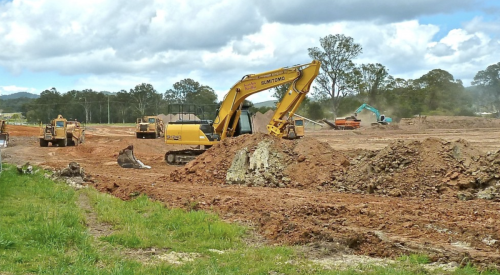 Land being cleared to build new homes