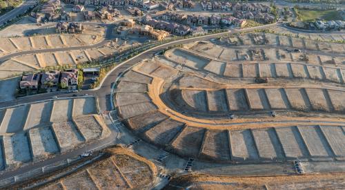 Empty housing lots for new construction development