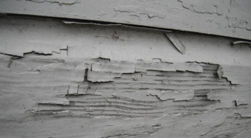 Lead paint peeling off wall