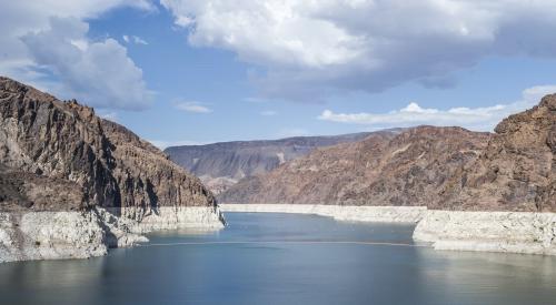 low water level at the Hoover Dam