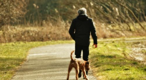 Man with dog