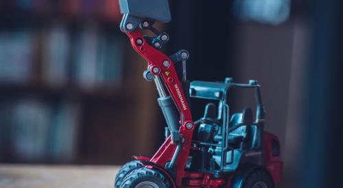 Toy wheel loader excavator