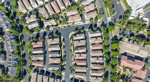 aerial view of a master planned community